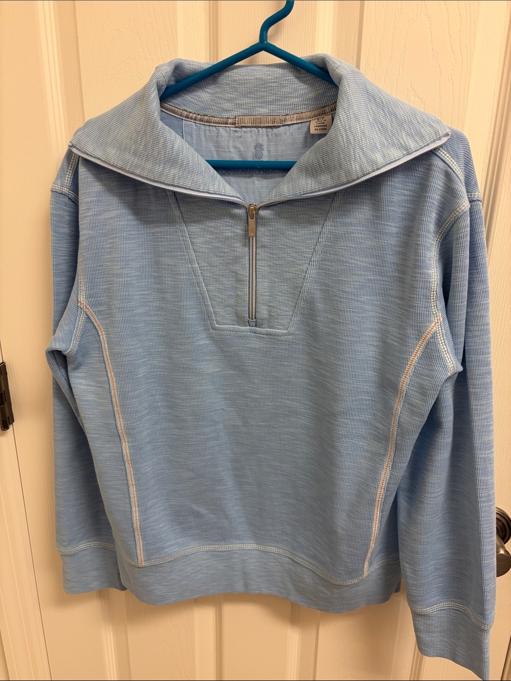 Light Blue Half-Zip Women’s Sweater